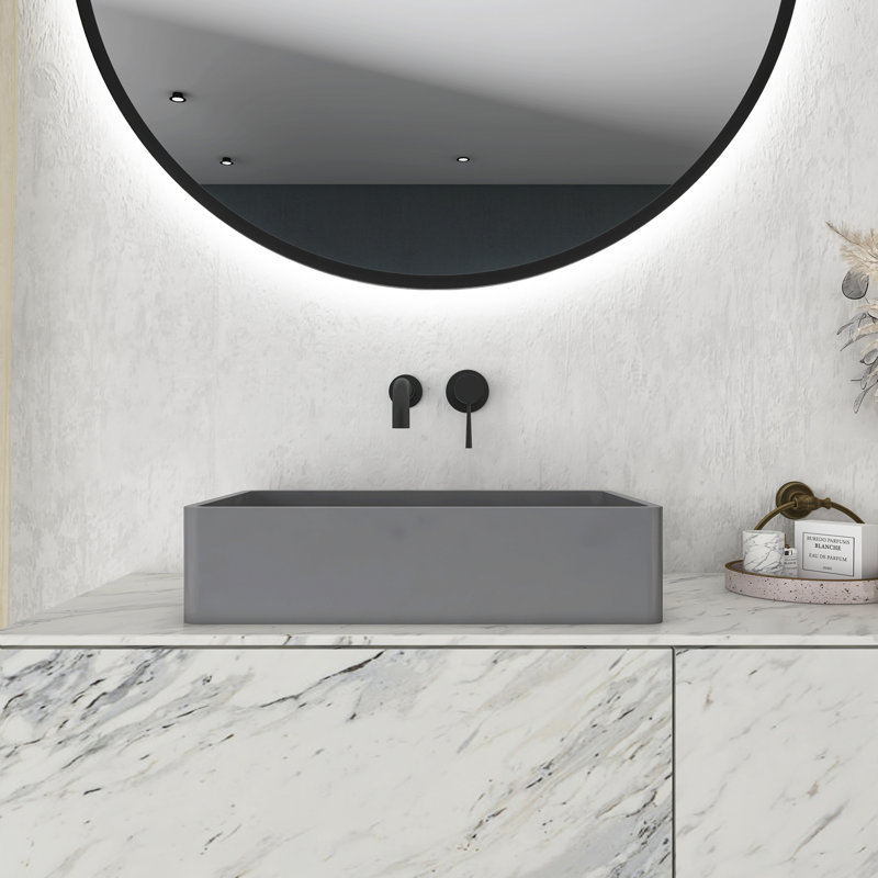 Lavabo de salle de bain en béton, Gris