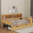 Wooden Full Size Daybed With Storage Shelves, Multi-Functional Bed With 2 Storage Drawers And Study Desk-1544458073