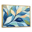 Décoration murale feuilles sépia bleu et vert délavées
