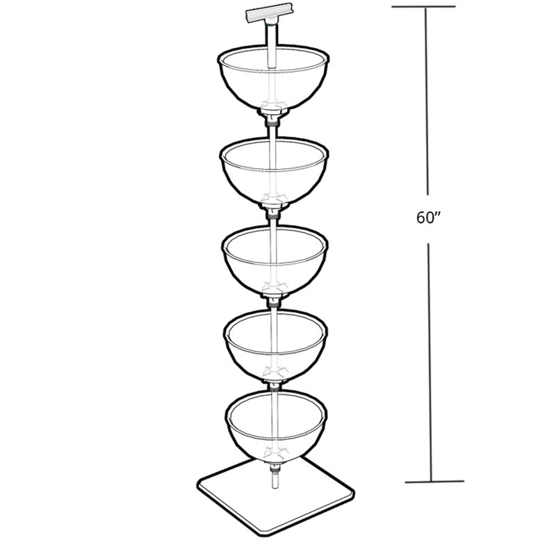 Five-Tiered 12" Bowl Floor Display