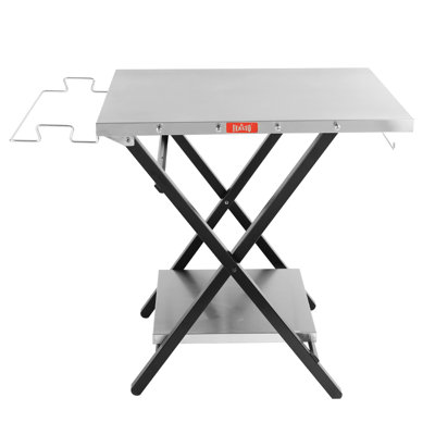Feasto  30" L x 24" W Outdoor Folding Table for Pizza Oven or Grill- Portable Camping & RV Prep Table with Foldable Design, Space-Saving Storage