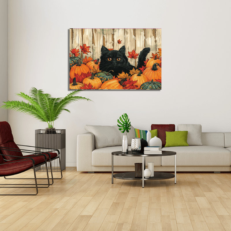 Art mural d'Halloween sur toile, H 18 po x l 24 po
