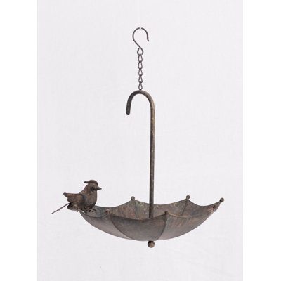 Rustic Umbrella Hanging Bird Feeder