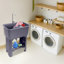 Évier utilitaire autoportant avec tablette de rangement et robinet ajustable Évier utilitaire en PP pour restaurant, buanderie et garage
