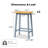 Solid Wood Bar Stools (Not Cheap Iron), 25.6" Tall Set Of 2 Bar Chairs, Kitchen Counter Stools With Footrests, Farmhouse Stools For Dining Room, Kitchen, Counter-1582390801