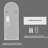 LED Full Length Wall Mirror With Symmetrical Arch Design, 3-Color Dimmable Lighting