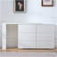 Six tiroirs, bureau amovible, trois compartiments de rangement, table multifonctionnelle blanche à six pompes