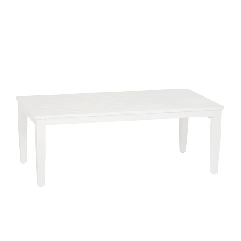 Lilah White Aluminum Coffee Table