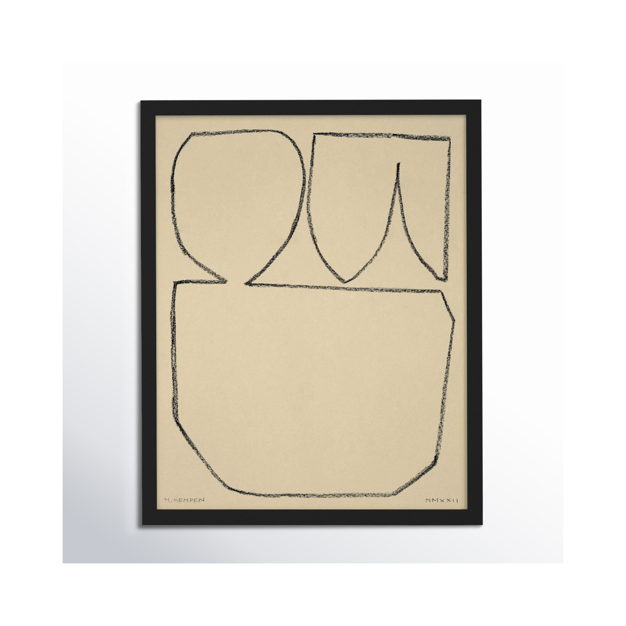Sand 2 by Michael Kempen, 16" W x 20" H, Black Framed