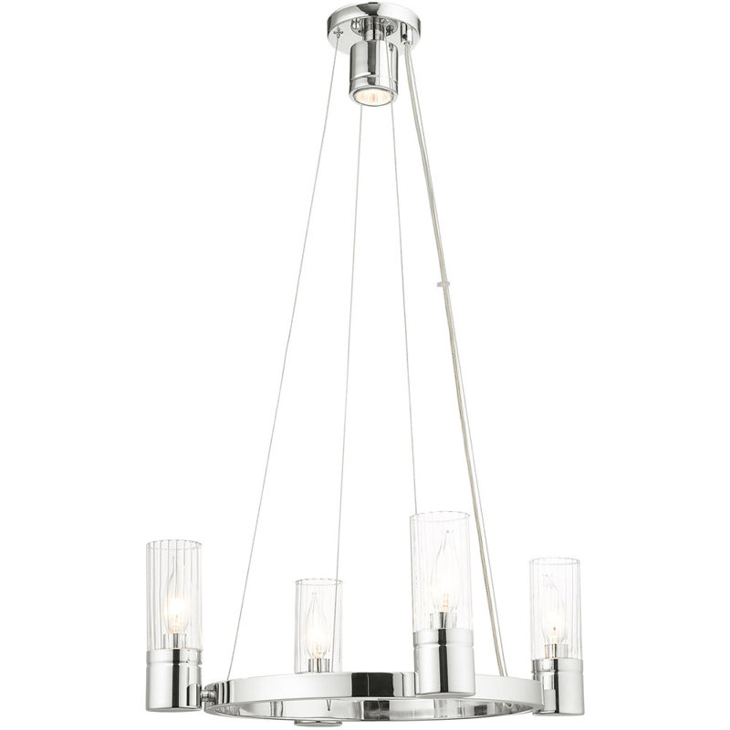 4 - Light Wagon Wheel Chandelier