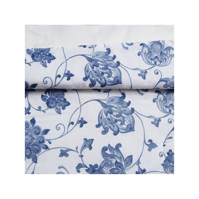Estate Box Stitch Floral Comforter, Full/Queen Comforter + 2 Shams