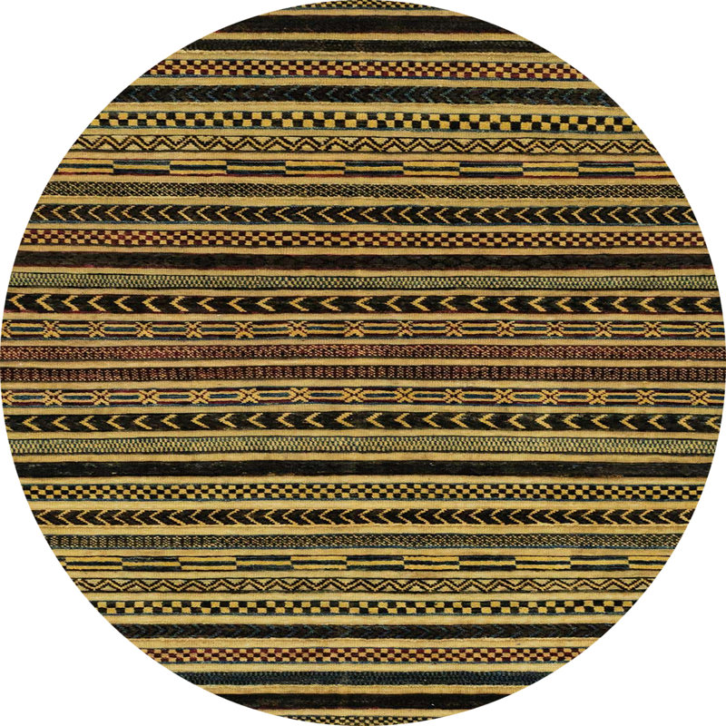 Abstract Indoor Rug, Round 5'