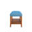 Blue Fabric & Oak Finish Storage Bench - 7" Package Width, 18" Seat Height Practical For Home Rectangular With 40" X 16" And Patio-1345466305