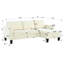 3 canapé-lit modulaire réversible en velours côtelé avec méridienne avec rangement, porte-gobelets sur les accoudoirs, ports, idéal pour le salon, la chambre à coucher, le bureau - beige, 84,92 po de profondeur, 50,78 de largeur, 33,81 hauteur, 112,34 lb-1197735641