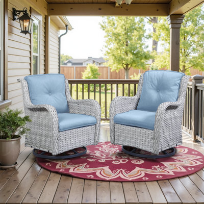 Bonia Swivel Patio Rocking Chair with Cushions