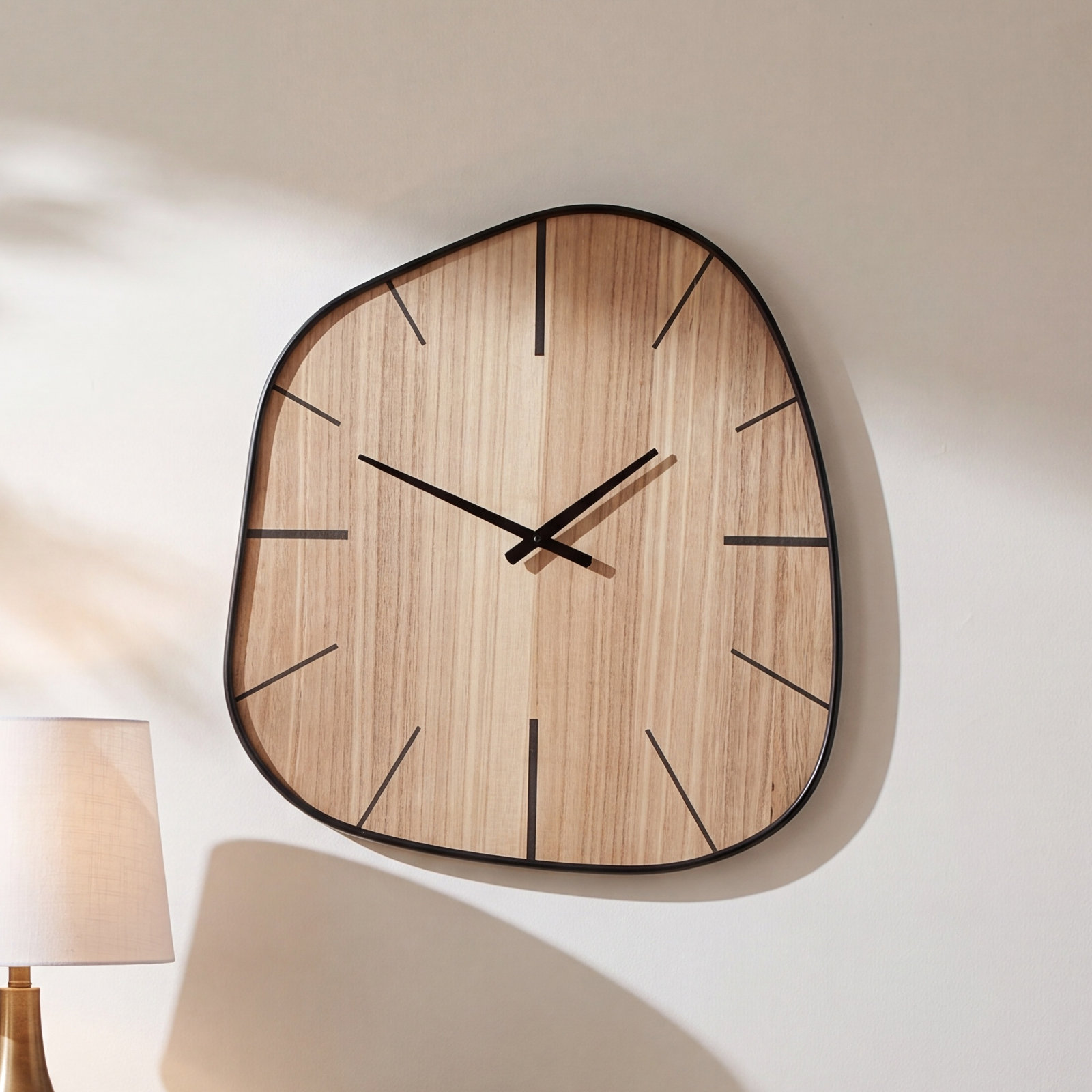 Beideman Wavy Wooden Wall Clock