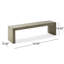 Banc de salle à manger en bois d'acacia avec finition taupe, robuste et polyvalent pour un décor campagnard et polyvalent