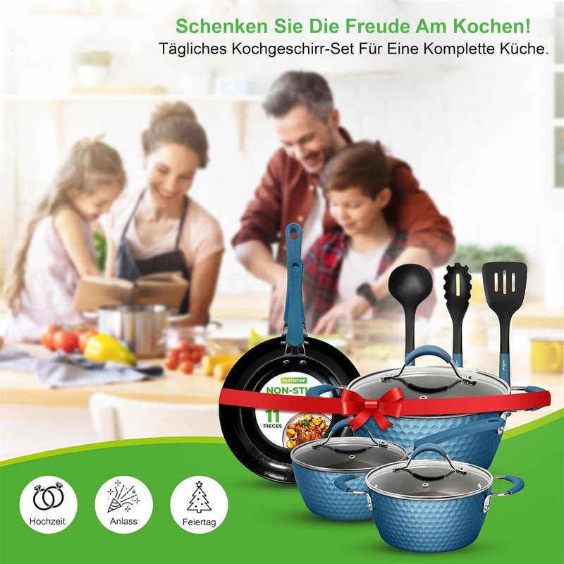 Menelaus 11 - Piece Aluminum Cookware Set