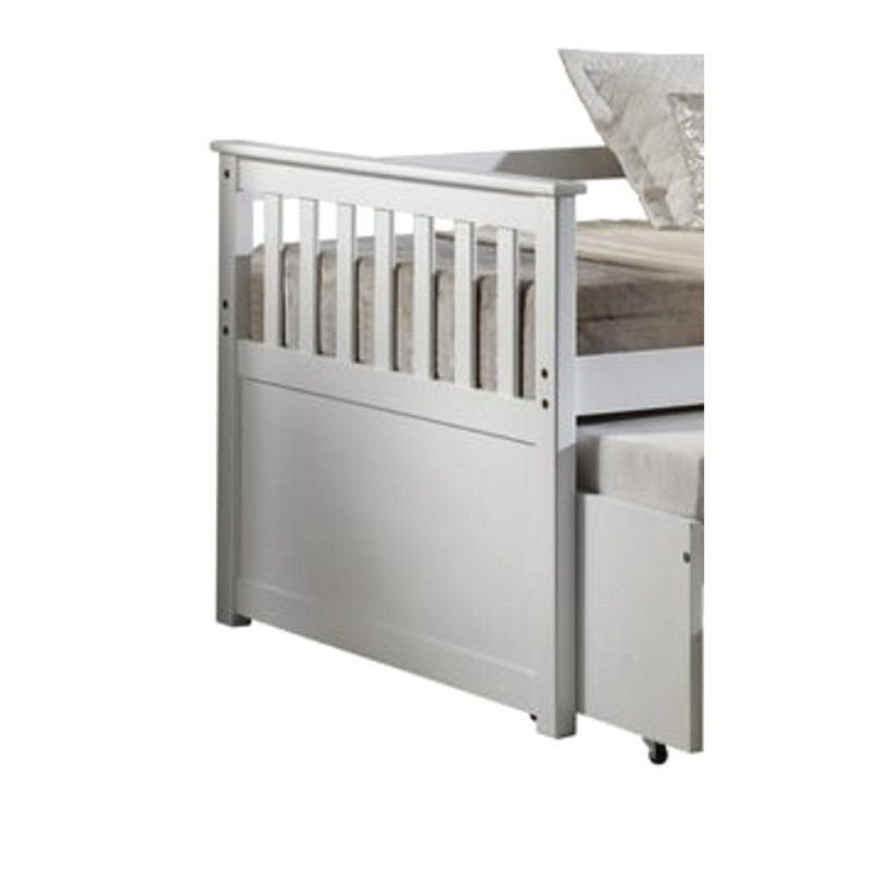 White Daybed With Structure, Solid Pine, 660lbs Weight Capacity Robust Construction,