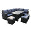 Denali 9 - Person Patio Dining Set Rectangular Table with Cushions Included