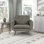 Fauteuil d'appoint Mid-Century moderne de 41,5 po Laveeda avec revêtement en microfibre texturée, dossier capitonné, ressorts en mousse
