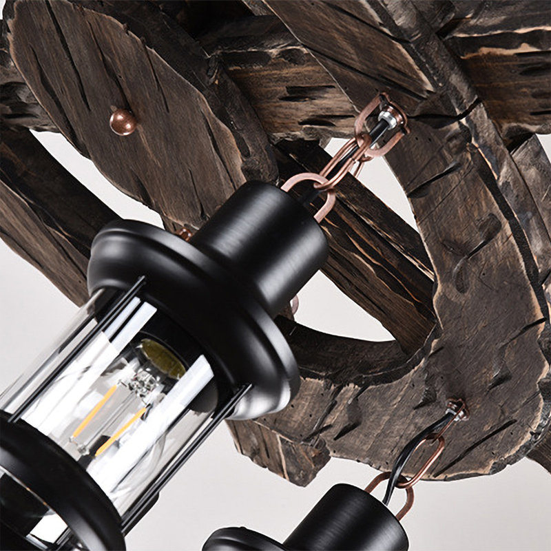 Leyhill 6 - Light Dimmable Geometric Chandelier