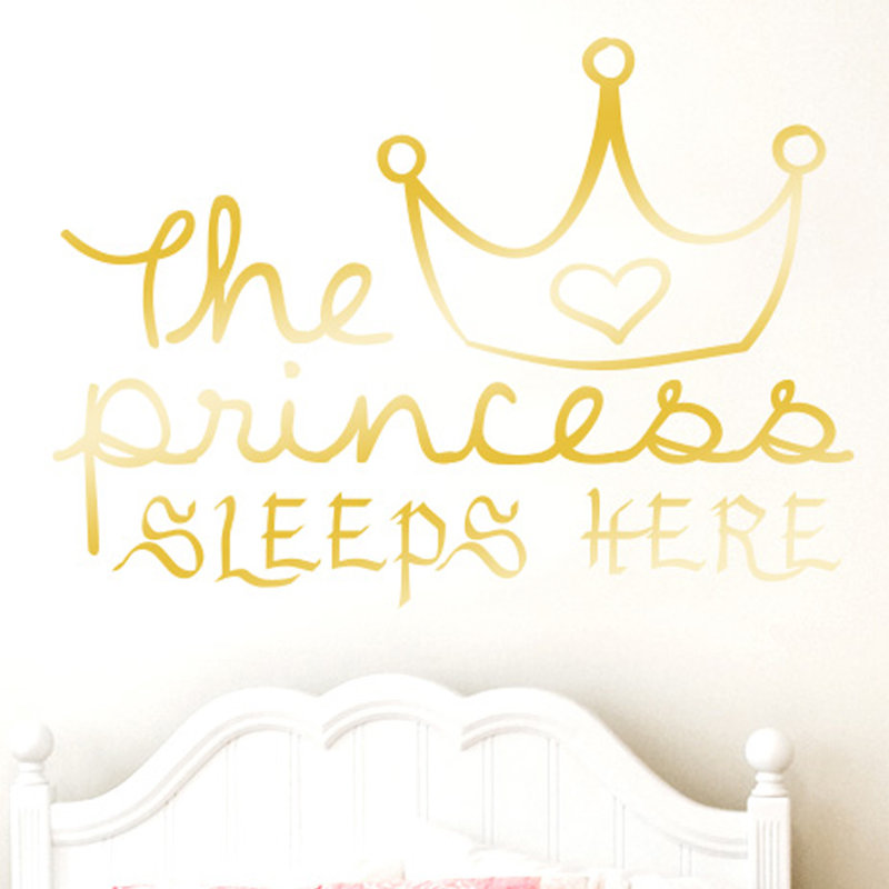 Abstract Wall Decal, Large, Shiny Gold
