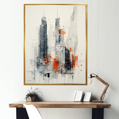 Minimalist Skyscrapers City Building - Art mural gratte-ciel