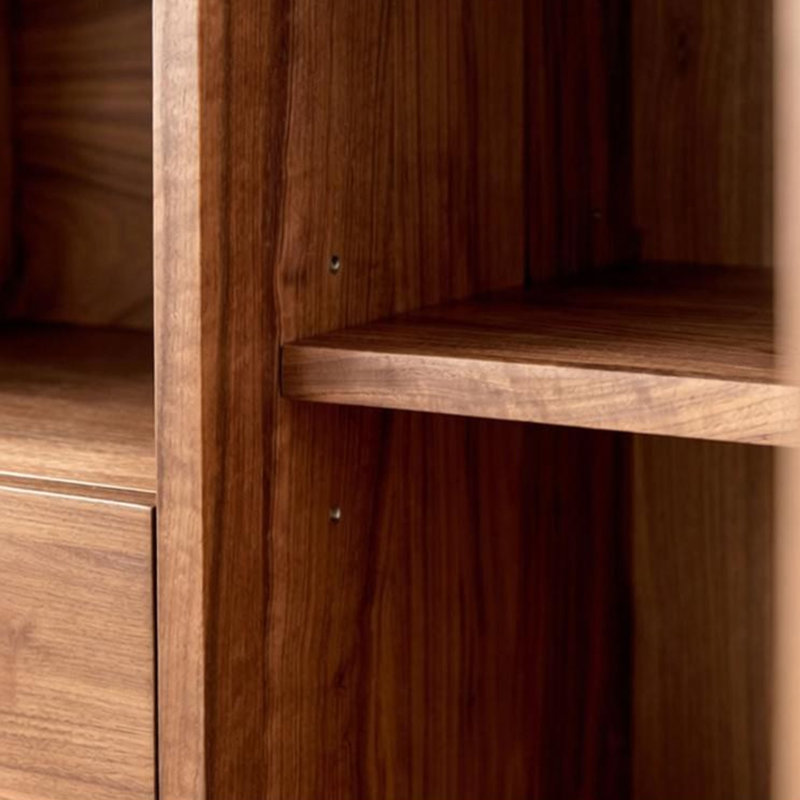 commode de rangement rétro en noyer, H 43,31 po x l 35,43 po x P 15,74 po