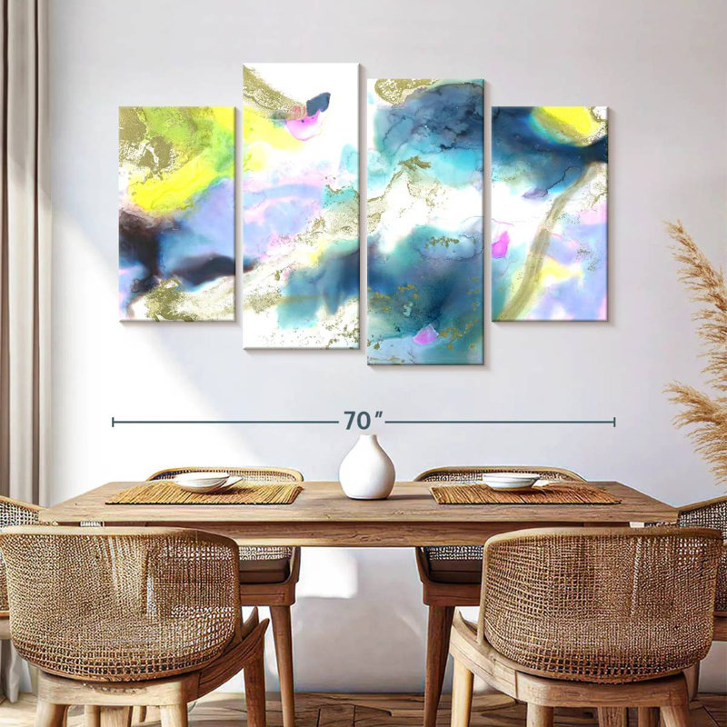 Nuage de tempête abstrait Avery, H 42 po x l 68 po