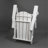 Folding Adirondack Chair with Dual Cup Holder - Composite Adirondack Chair with Wood Texture- White-1044112484