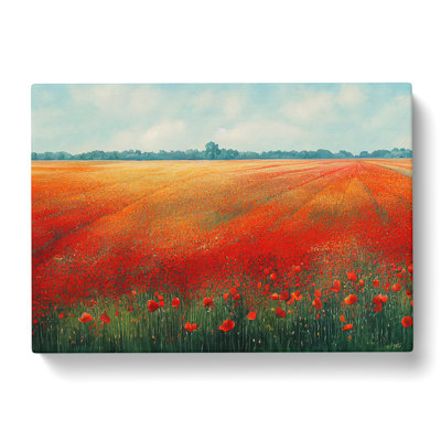 Watercolour Poppy Field Vol.6 - Wrapped Canvas