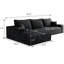 Canapé modulaire inclinable en L 107 po Modern