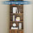 Tall Storage Bookcase With Doors, Freestanding Display Shelf For Living Room, Bedroom Or Office-868587641-868587591