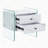 Double-drawer bedside table. The board surface is MDF with grain sticker, and both sides are transparent tempered glass. The design is simple and elegant, with excellent storage functions-1433599279