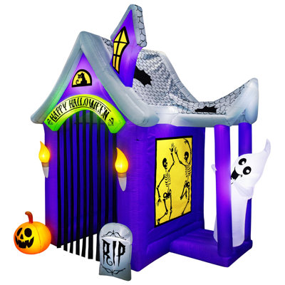 Airflowz Inflatable Haunted House Archway Tunnel Light Up Halloween Decoration Self Inflating 1 Pack for Ages 14+