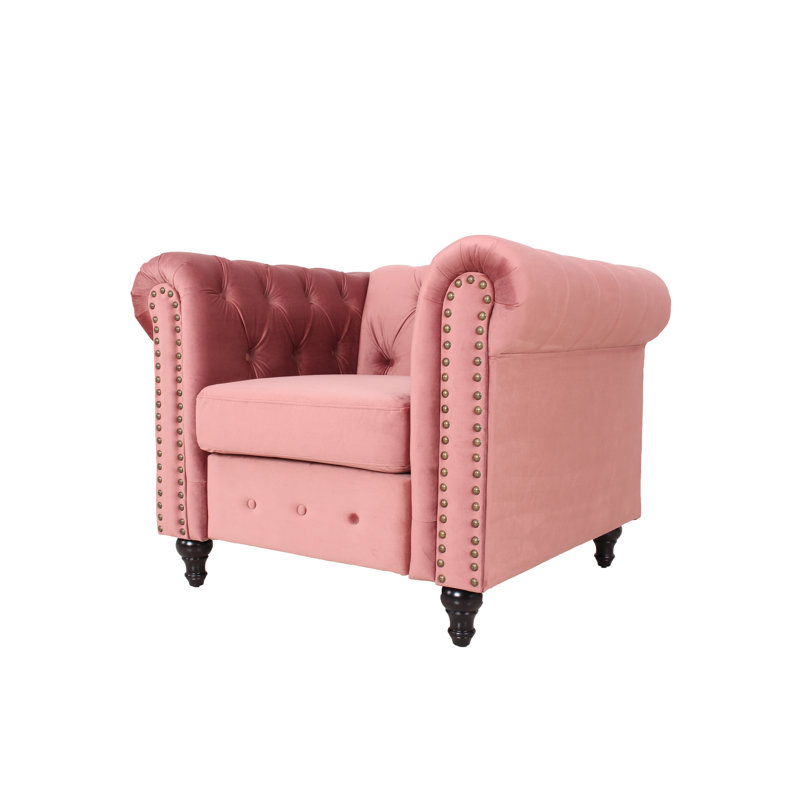 Grise Upholstered Chair, Smoky Rose