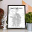 « Salt Lake City Map », impression d’art graphique dans des tons-31735280