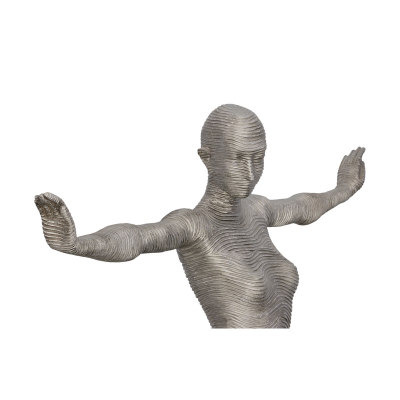 Statue bras tendus, aluminium