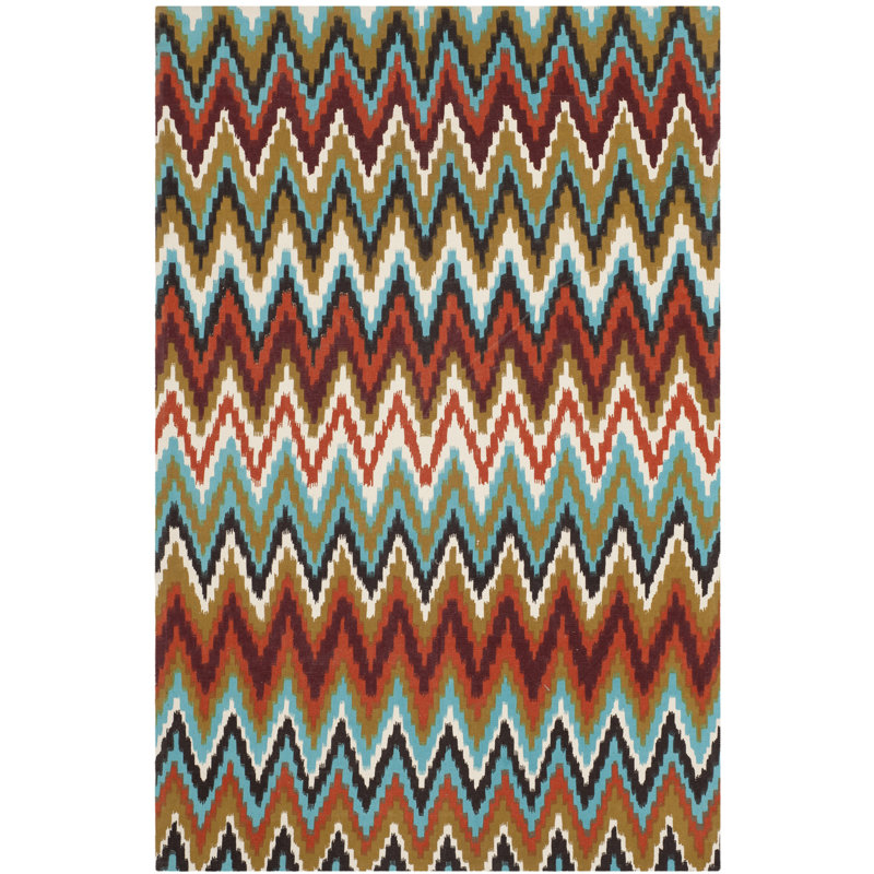 Tapis en coton tissé à la main Sonny Cedar Brook, Rectangle 5' x 8'