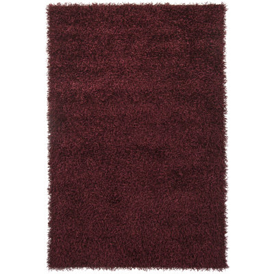 Tapis contemporain tissé à la main Latitude Run® Zara Prune
