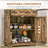 Rustic Brown Sideboard With Adjustable Shelf-802232696