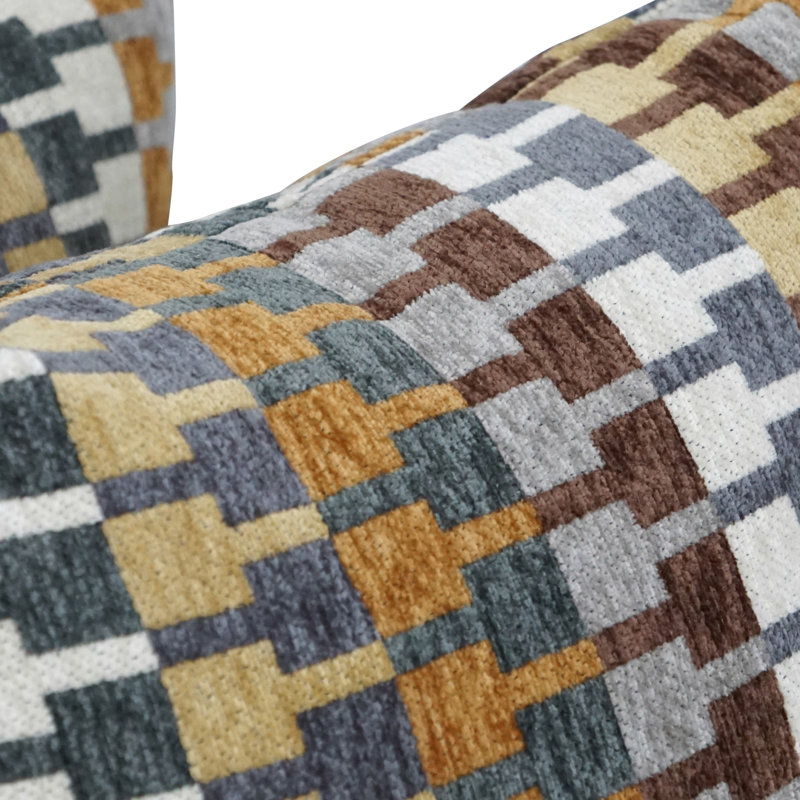 Coussin décoratif en jacquard 14 po x 17 po avec insert, Légion brune
