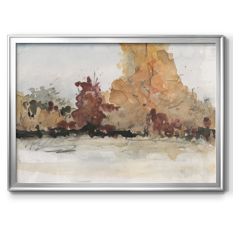 «The Autumn View II», toile tendue avec châssis, H 26 po x l 38 po x P 1,5 po, Argent