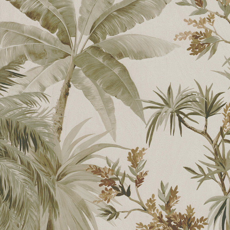 Boutique Bali Pebble Wallpaper, Green/Gold