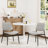 Modern Round 3 Piece Dining Room Table and Chairs Set-524936968-524936969