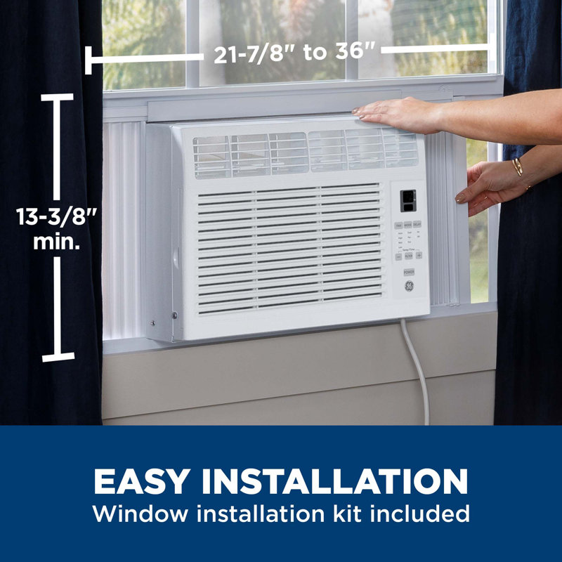 White 6000 BTU Electronic Window Air Conditioner with Remote