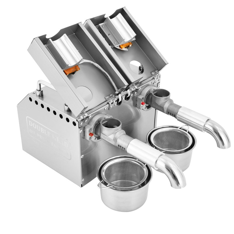 Double extracteur d'huile automatique commercial en acier inoxydable