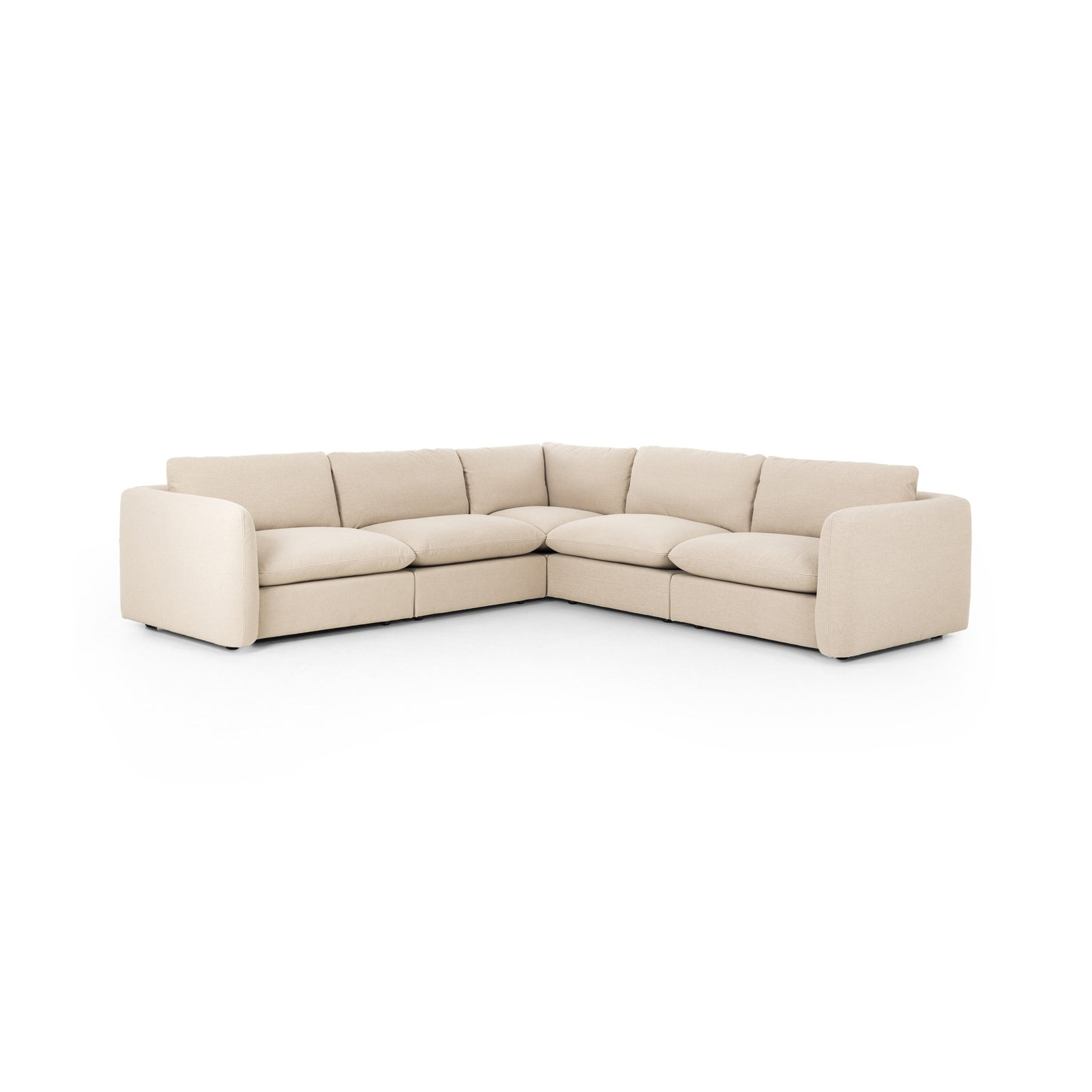 Margorie Upholstered L-Sectional, Antwerp Taupe Linen Blend