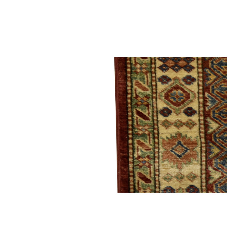 Hand-Knotted High-Quality Gold and Red Area Rug